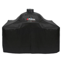 Primo Vinyl Grillabdeckung für Oval XL 400 & Runde Kamado auf Gebogenem Zypressentisch