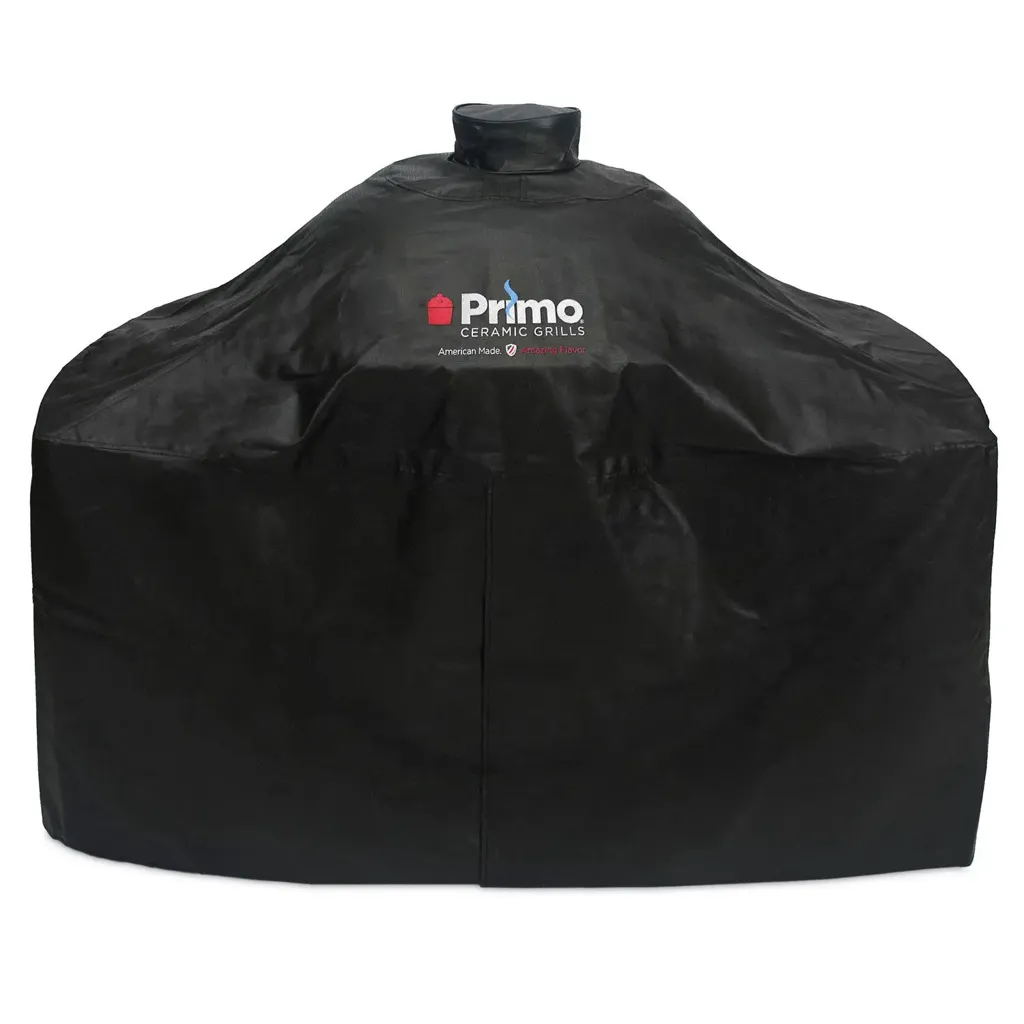 Primo Vinyl Cover for Oval XL 400 & Oval LG 300 on Cart with Island Top