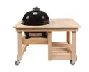 Tischplatte Cypress Grilltisch – Unbearbeiteter Holztisch für Primo Oval Junior Grill