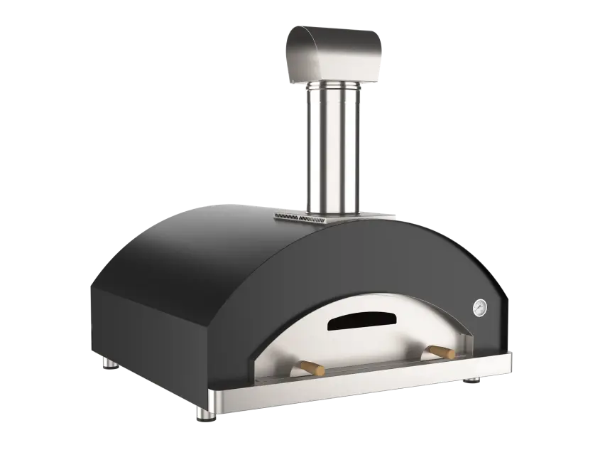 [T-P5H-A] Theiss Brissago P5 Pizzaofen (Anthracite Grey, Wood, Normal Door)
