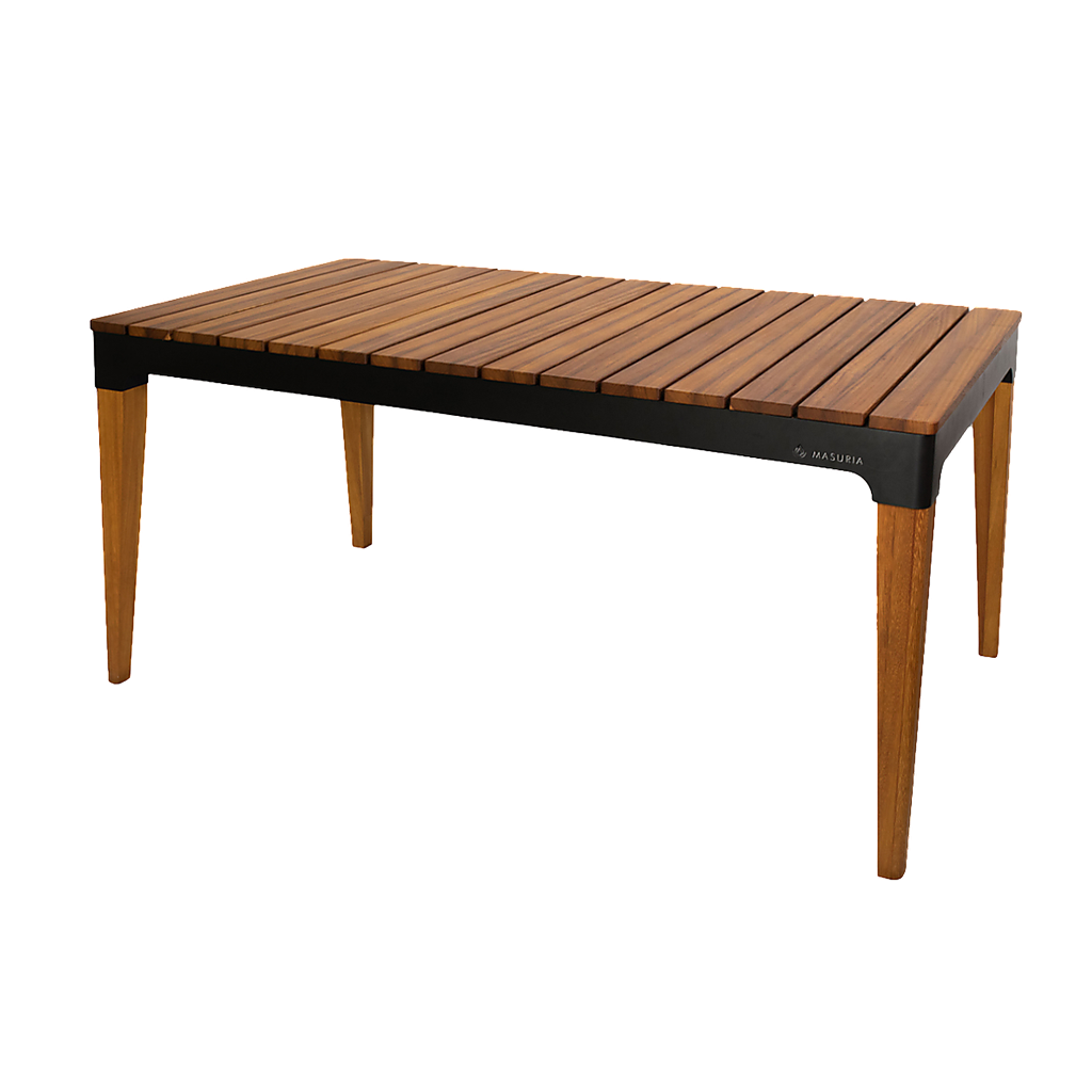 Masuria Nexo Iroko Wood Outdoor Dining Table (Black)