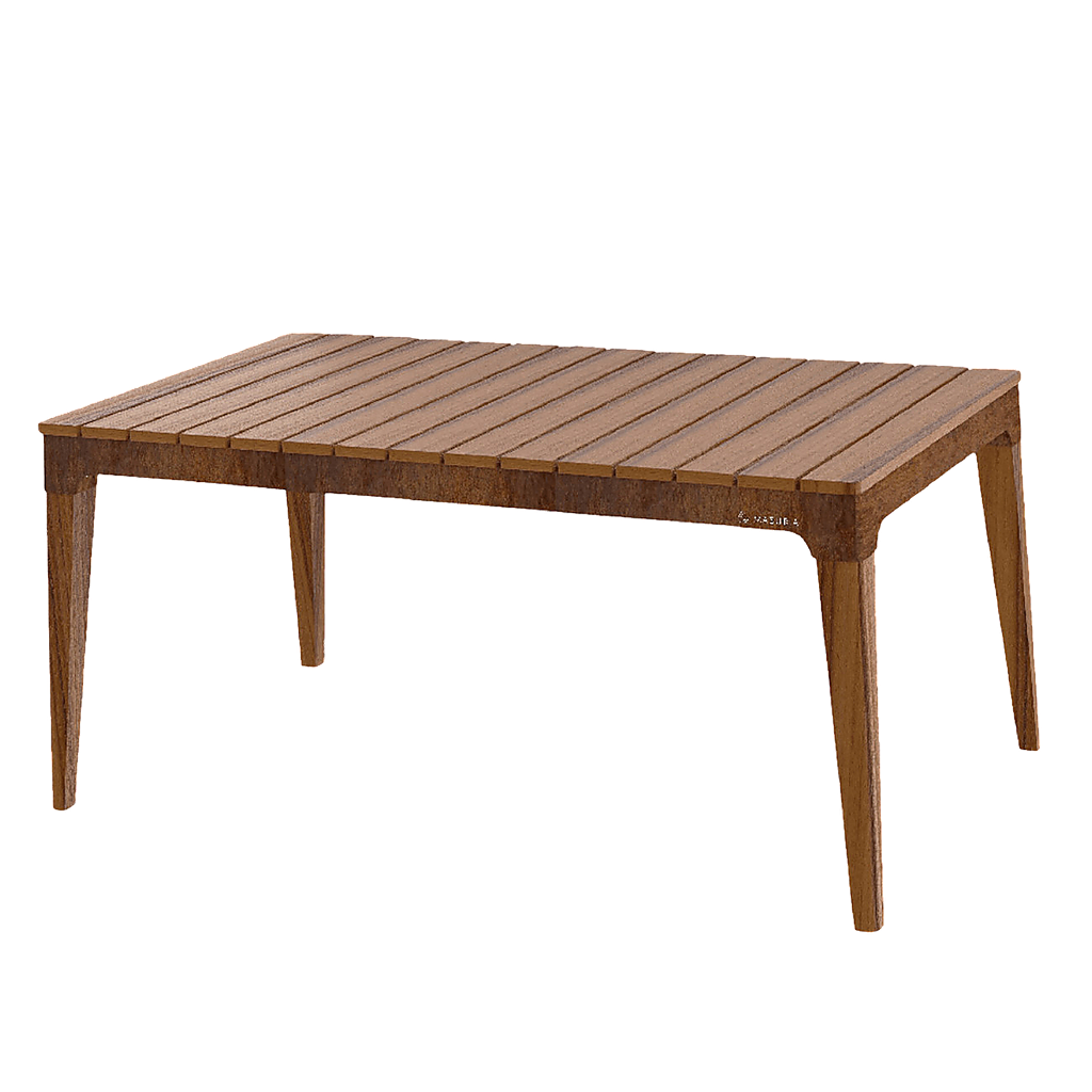 Masuria Nexo Iroko Wood Outdoor Dining Table (Corten)