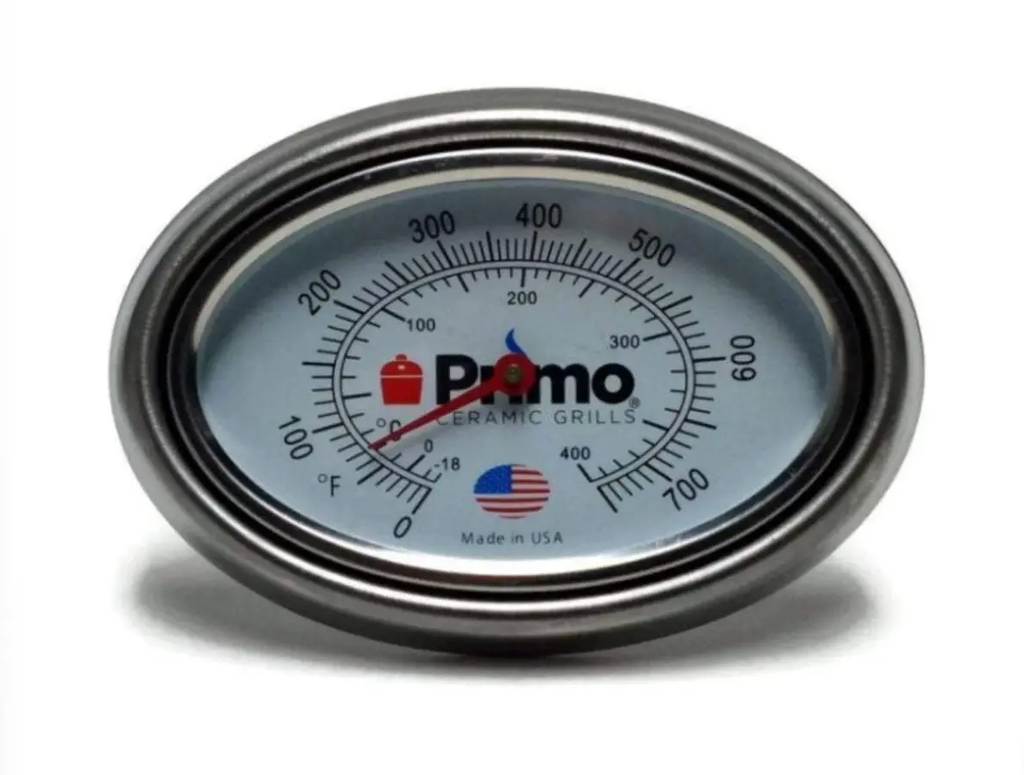 Primo Grills Termometro di ricambio per coperchio con ghiera/manicotto – Compatibile con Oval XL 400 Grill
