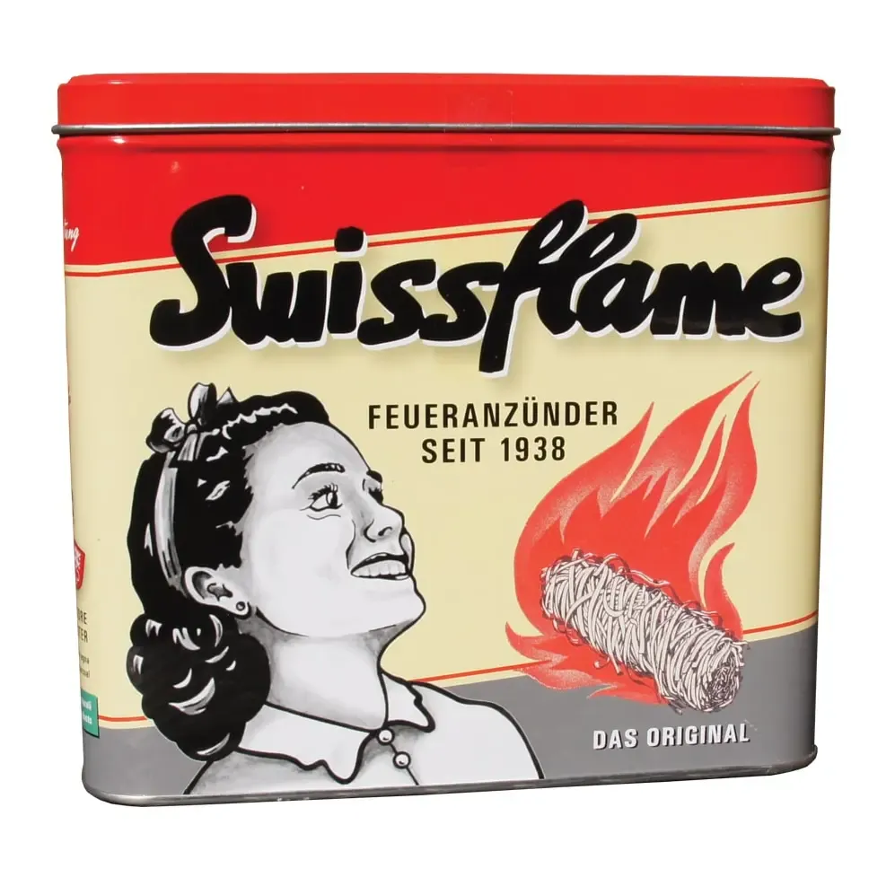 [SFNOST] Swissflame Feueranzünder – 50-teilige Dose für effizientes, umweltfreundliches Feuermachen