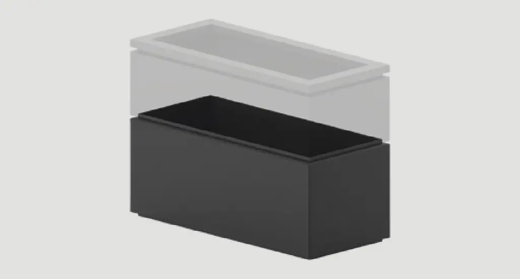 Fogher Pflanzgefäß-Rahmenverlängerung L100 x T45 x H45 - 01