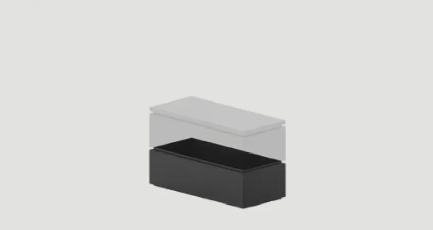Fogher Garden Chest frame extension L100 x D45 x H33 - 01