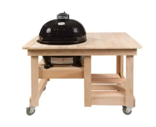 [PG00614] Tischplatte Cypress Grilltisch – Unbearbeiteter Holztisch für Primo Oval Junior Grill