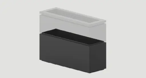 [1084370.0-01] Fogher Pflanzgefäß-Rahmenverlängerung L100 x T33 x H45 - 01