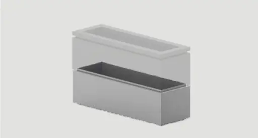 [1084369.0-05] Fogher Pflanzgefäß-Rahmenverlängerung L100 x T33 x H33 - 05